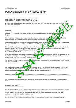 5200319-01 Release notes Progman V 210