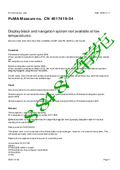 4617419-04Display black and navigation system not available at low temperatures