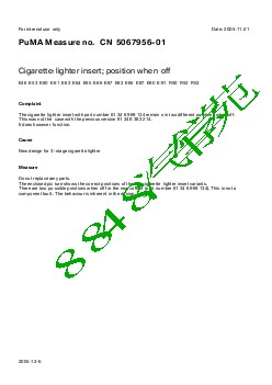 5067956-01 Cigarette lighter insert position when off