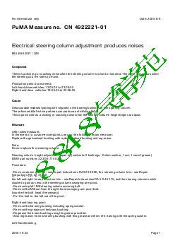 4922221-01 Electrical steering column adjustment produces noises