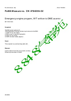 4784356-02 Emergency engine program, VVT written to DME as error