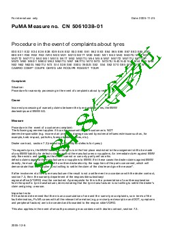 5061038-01 Procedure in the event of complaints about tyres