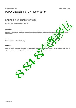 4997150-01 Engine pinking under low load