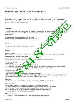 4452808-07Rattling high-pitched noises when the steering is centred