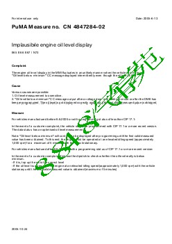 4847284-02Implausible engine oil level display