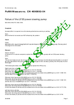 4690692-04 Failure of the LF20 power steering pump