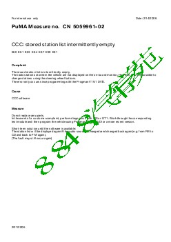 5059961-02 CCC stored station list intermittently empty