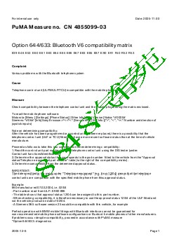 4855099-03 Option 644 633 Bluetooth V6 compatibility matrix