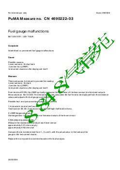 4690222-03 Fuel gauge malfunctions