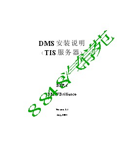 DMS安装说明 (TIS 服务器)