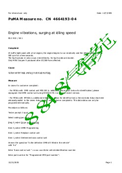 4664193-04 Engine vibrations surging at idling speed