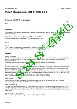 5150031-01 Incorrect RPA warnings