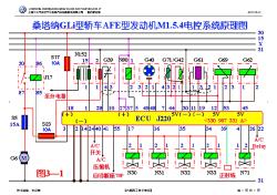 桑塔纳_B2 AFE发动机电控系统电路图