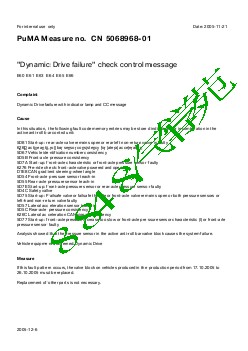 5068968-01 Dynamic Drive failure check control message