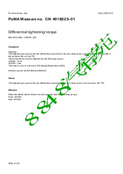 4918223-01Differential tightening torque