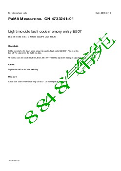 4733241-01Light module fault code memory entry E507