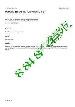 4926134-01 M-ASK cannot be programmed