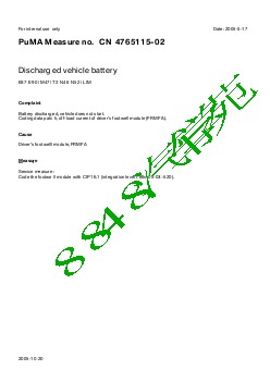 4765115-02Discharged vehicle battery