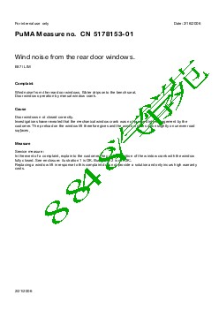 5178153-01 Wind noise from the rear door windows