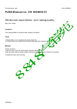 5204830-01 Windscreen wiper blades - poor wiping quality