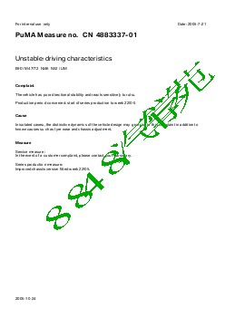 4883337-01 Unstable driving characteristics