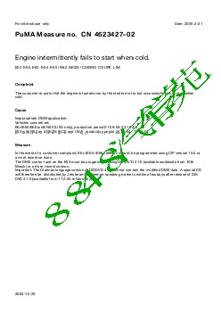 4623427-02Engine intermittently fails to start when cold