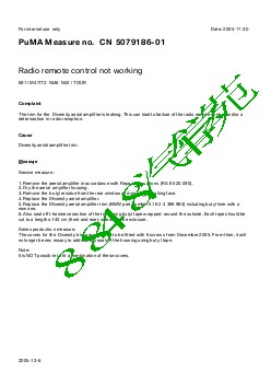 5079186-01 Radio remote control not working