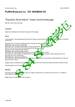 5068968-02 Dynamic Drive failure check control message