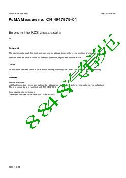 4947979-01 Errors in the KDS chassis data