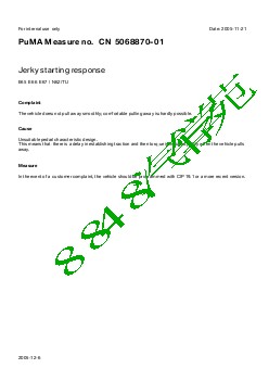 5068870-01 Jerky starting response