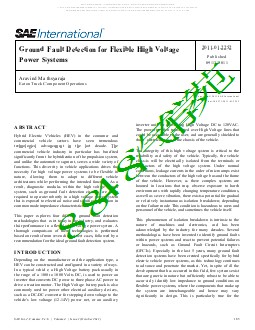 Ground Fault Detection for Flexible High Voltage Power Systems