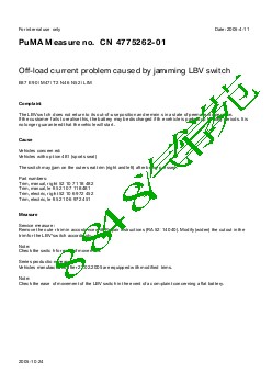 4775262-01Off-load current problem caused by jamming LBV switch