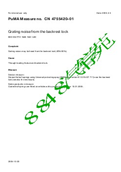 4755420-01Grating noise from the backrest lock