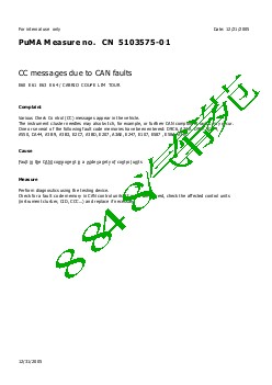 5103575-01 CC messages due to CAN faults