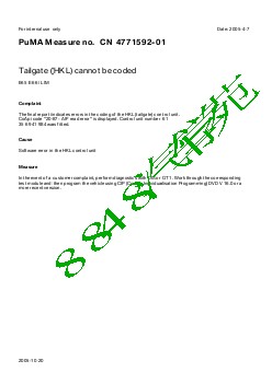 4771592-01Tailgate (HKL) cannot be coded