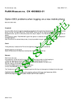 4900882-01Option 633 problems when logging on a new mobile phone