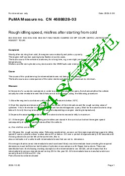 4688828-03Rough idling speed misfires after starting from cold