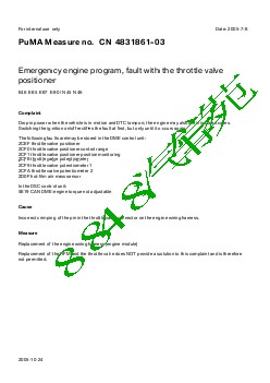 4831861-03Emergency engine program, fault with the throttle valve positioner