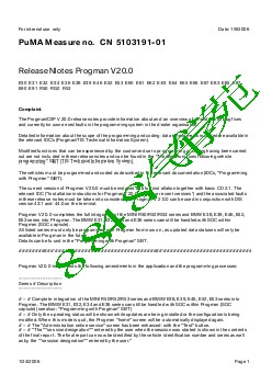 5103191-01 Release Notes Progman V20.0