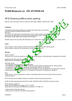 4757628-03 AFS Steering stiffens when parking