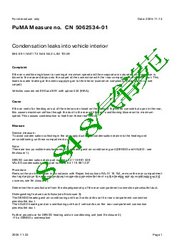 5062534-01 Condensation leaks into vehicle interior