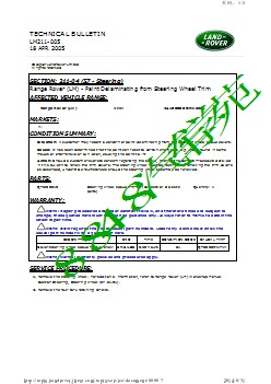 LM211-005 - Range Rover (LM) - Paint Delaminating from Steering Wheel Trim