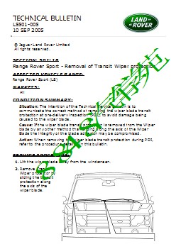 LS501-005 - Range Rover Sport - Removal of Transit Wiper protection _ TOPIx