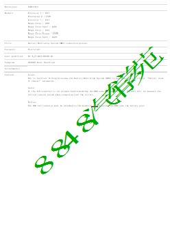 SSM71983 - Battery Monitoring System (BMS) connection process