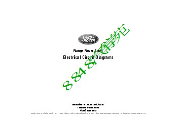2005路虎揽胜Range Rover Sport - LHD Electrical Circuit Diagrams