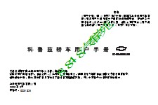 2009年科鲁兹轿车用户手册