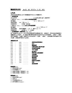 A6 3.2L FSI发动机数据流说明