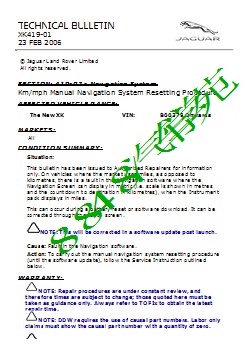 XK419-01 - Kmmph Manual Navigation System Resetting Procedure