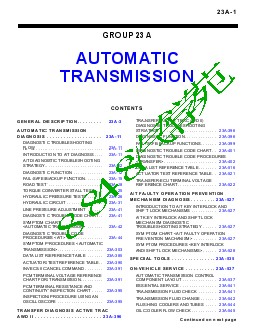 三菱MONTERO V75维修手册自动变速器故障诊断