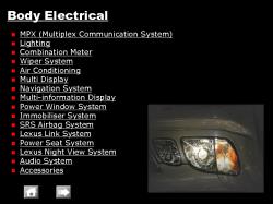 '03 LEXUS LX470 Body Electrical